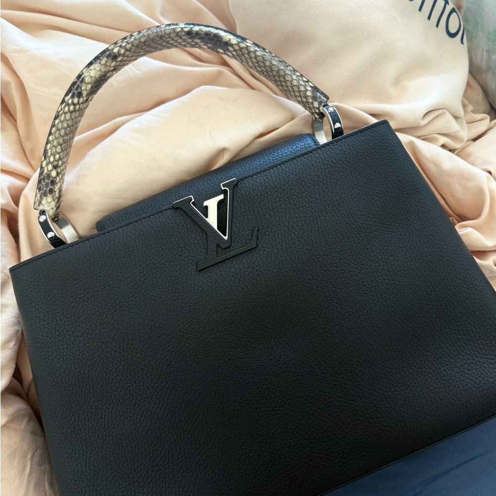 Louis Vuitton Taurillon Leather Capucines MM Python